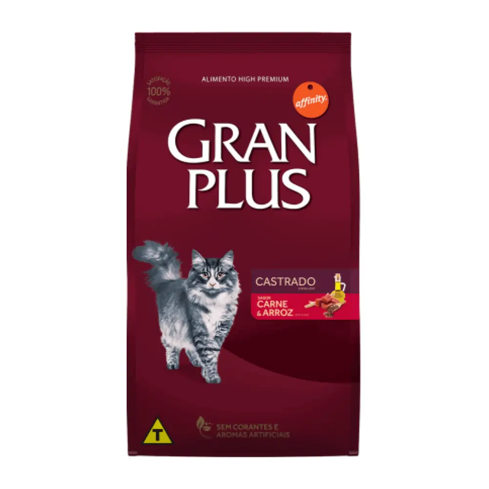 Gran Plus Gato Adulto Castrado sabor Carne & Arroz - 10.1 kg.