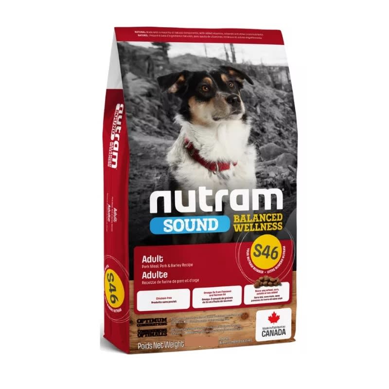 Nutram S46 Adult Dog Pork - 11.4 kg.